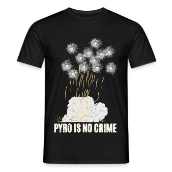 Le pyro n’est pas un crime - T-shirt homme - noir - Devant - AI Model Male 178 light (178cm)