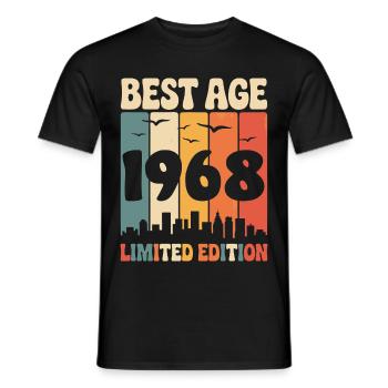 1968 Retro Birthday 1968 Vintage 1968 - Men's T-Shirt - black - Front - AI Model Male 178 light (178cm)