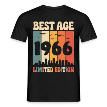 1966 Retro Geburtstag 1966 Vintage 1966 - Männer T-Shirt - Schwarz - Vorne - AI Model Male 178 light (178cm)