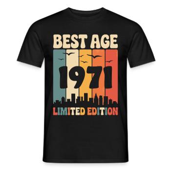 1971 Retro Geburtstag 1971 Vintage 1971 - Männer T-Shirt - Schwarz - Vorne - AI Model Male 178 light (178cm)