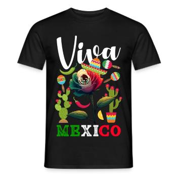 Mexiko Stolz & Heimat Mexikaner Mexico Flagge - Männer T-Shirt - Schwarz - Vorne - AI Model Male 178 light (178cm)