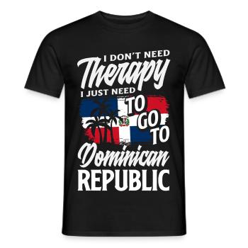Drapeau de la République dominicaine Dom Rep Pride - T-shirt homme - noir - Devant - AI Model Male 178 light (178cm)