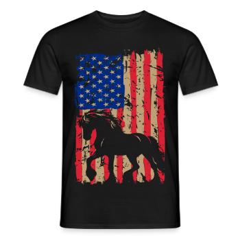 Percheron Outfit Horse Owner Horse Riding - Men's T-Shirt - black - Front - AI Model Male 178 light (178cm)
