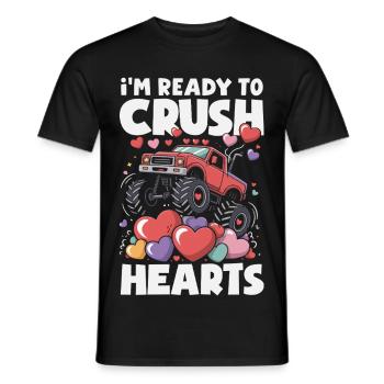 Retro Heart Valentine's Day Design Love - Men's T-Shirt - black - Front - AI Model Male 178 light (178cm)