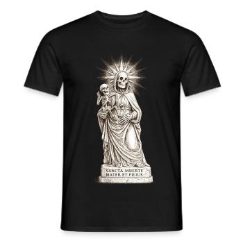 Düsteres Sancta Muerte Design mit Skelett-Madonna  - Männer T-Shirt - Schwarz - Vorne - AI Model Male 178 light (178cm)
