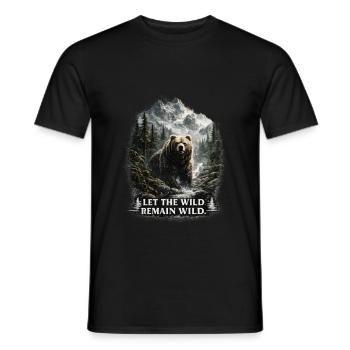 Grizzli – Nature sauvage et conservation de la nature - T-shirt homme - noir - Devant - AI Model Male 178 light (178cm)