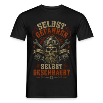 Selbst gefahren – Selbst geschraubt - Männer T-Shirt - Schwarz - Vorne - AI Model Male 178 light (178cm)