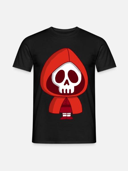 Das Skelett von Rotkäppchen - Männer T-Shirt - Schwarz