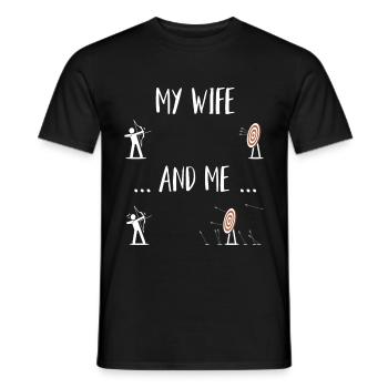 archery - Men's T-Shirt - black - Front - AI Model Male 178 light (178cm)