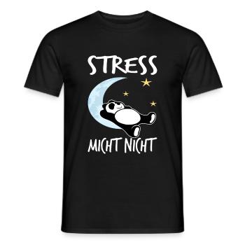 Stress mich nicht Humor Faultier Sprüche Hetze - Männer T-Shirt - Schwarz - Vorne - AI Model Male 178 light (178cm)