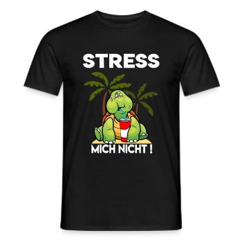 Stress mich nicht Humor Faultier Sprüche Hetze - Männer T-Shirt - Schwarz - Vorne - AI Model Male 178 light (178cm)