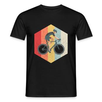 Vélo de course vélo sport - T-shirt homme - noir - Devant - AI Model Male 178 light (178cm)