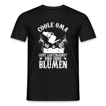 Coole Oma liebt Gartenarbeit - Männer T-Shirt - Schwarz - Vorne - AI Model Male 178 light (178cm)