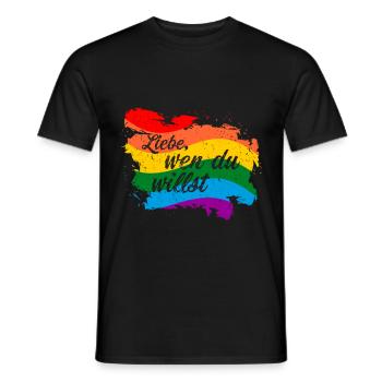 Aime qui tu veux - T-shirt homme - noir - Devant - AI Model Male 178 light (178cm)