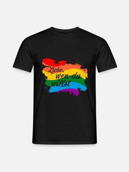 Liebe wen du willst - Männer T-Shirt - Schwarz