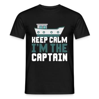 Détends-toi, je suis le capitaine - T-shirt homme - noir - Devant - AI Model Male 178 light (178cm)