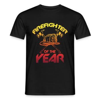 Feuerwehrmann Des Jahres - Männer T-Shirt - Schwarz - Vorne - AI Model Male 178 light (178cm)