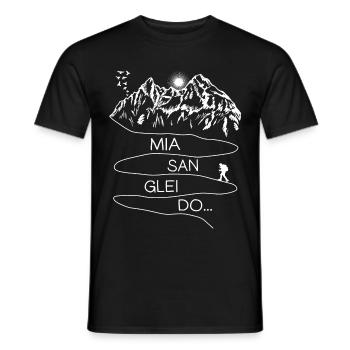 Wandern Bayern Bayrische Wander Sprüche Glei Do - Männer T-Shirt - Schwarz - Vorne - AI Model Male 178 light (178cm)