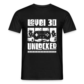 30 ans Anniversaire Homme Niveau 30 Ans Cadeau - T-shirt homme - noir - Devant - AI Model Male 178 light (178cm)