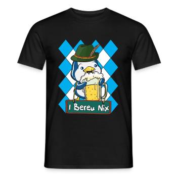 Wiesn Pinguin Zoo Tier Bier Geschenk - Männer T-Shirt - Schwarz - Vorne - AI Model Male 178 light (178cm)
