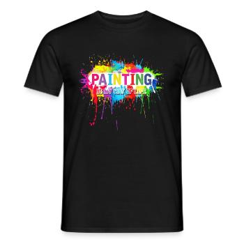 Painter Artist Art Paint Painting Brush Paint - Men's T-Shirt - black - Front - AI Model Male 178 light (178cm)