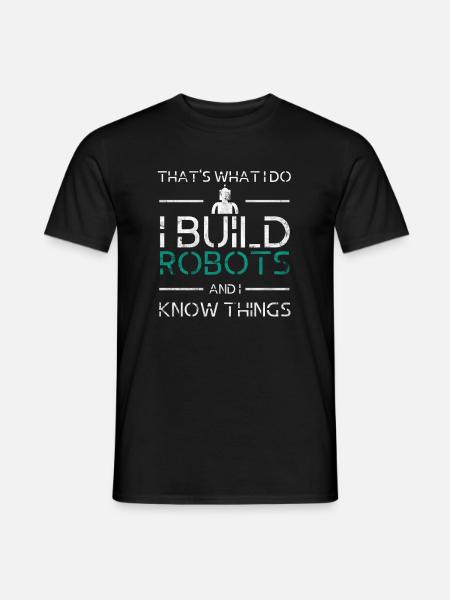 Ingénieur en technologie robotique cadeau amateur - T-shirt homme - noir