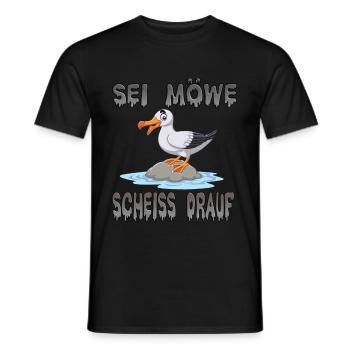 Tu n’es qu’une mouette - T-shirt homme - noir - Devant - AI Model Male 178 light (178cm)