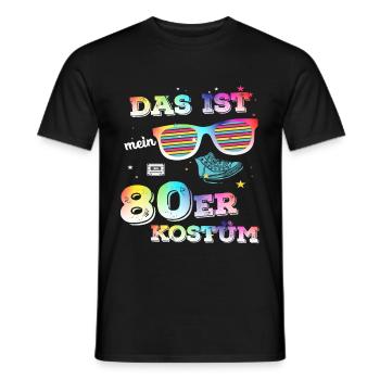 das ist mein 80er kostüm - Männer T-Shirt - Schwarz - Vorne - AI Model Male 178 light (178cm)
