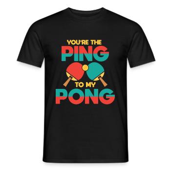 Ping Pong Ping Pong Cadeau de ping-pong - T-shirt homme - noir - Devant - AI Model Male 178 light (178cm)