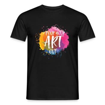 Art Artist Couleur Art Painter Peinture Peinture Peinture - T-shirt homme - noir - Devant - AI Model Male 178 light (178cm)