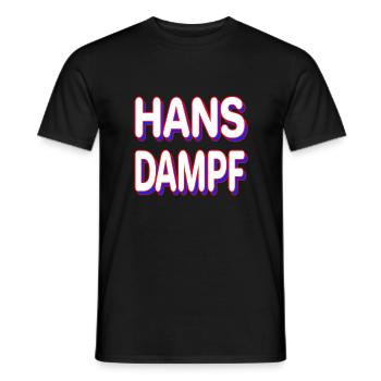 HANS DAMPF - Männer T-Shirt - Schwarz - Vorne - AI Model Male 178 light (178cm)