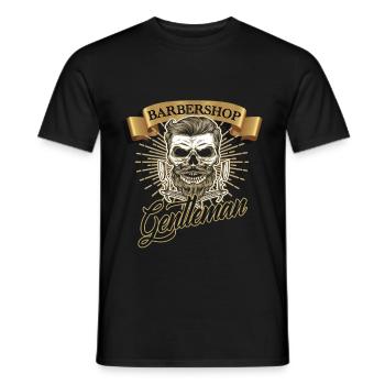 Barbershop Barber Barber Hairdressing Gentleman Salon - Men's T-Shirt - black - Front - AI Model Male 178 light (178cm)