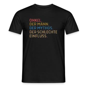 Lustige Onkel Sprüche und Geschenke - Männer T-Shirt - Schwarz - Vorne - AI Model Male 178 light (178cm)