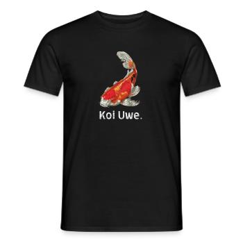 Koi Uwe T-Shirt für einen Kai Uwe - Männer T-Shirt - Schwarz - Vorne - AI Model Male 178 light (178cm)