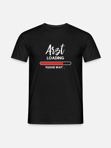 Arzt loading - Medizinstudent Medizin Studium Arzt - Männer T-Shirt - Schwarz