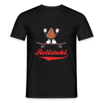 Rollstuhl Skateboard - Männer T-Shirt - Schwarz - Vorne - AI Model Male 178 light (178cm)