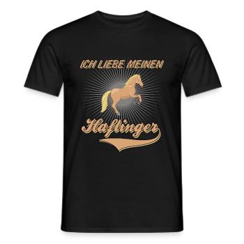 Haflinger Pferde Pferd Ich Liebe Meinen Haflinger - Männer T-Shirt - Schwarz - Vorne - AI Model Male 178 light (178cm)
