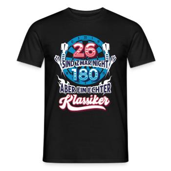 Dart 26 sind keine 180 Dartspieler - Männer T-Shirt - Schwarz - Vorne - AI Model Male 178 light (178cm)