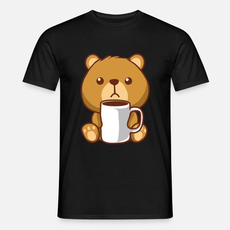 Braunbär Bär Kaffee Bärchen - Männer T-Shirt - Schwarz