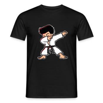 Karate Taekwondo Dabbing Junge Lustig Dab - Men's T-Shirt - black - Front - AI Model Male 178 light (178cm)