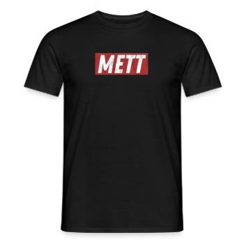 Mett - lover of mettigel and meat - Men's T-Shirt - black - Front - AI Model Male 178 light (178cm)