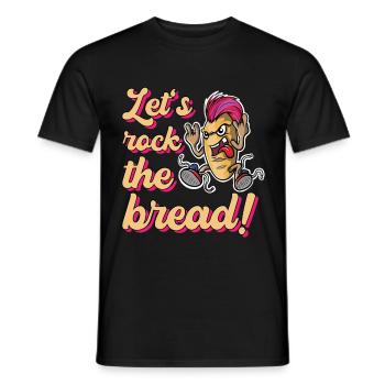 Let's Rock The Bread Bäcker Brot Bäckerei - Männer T-Shirt - Schwarz - Vorne - AI Model Male 178 light (178cm)