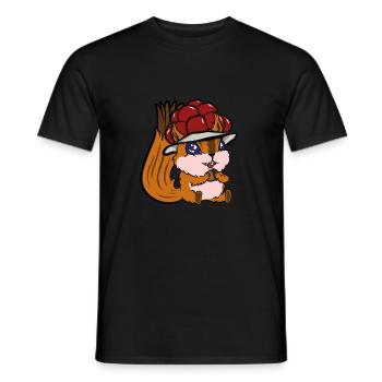 Écureuil de la Forêt-Noire de Bollenhut Écureuil - T-shirt homme - noir - Devant - AI Model Male 178 light (178cm)