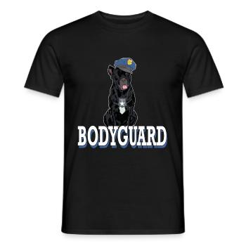 Cane Corso Bodyguard Security protection chien - T-shirt homme - noir - Devant - AI Model Male 178 light (178cm)