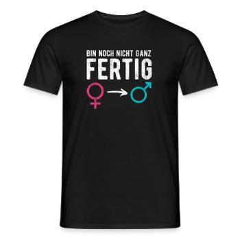 Geschlechtsumwandlung Frau zu Mann Transgender - Männer T-Shirt - Schwarz - Vorne - AI Model Male 178 light (178cm)