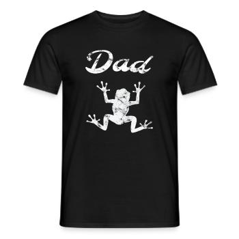 Frosch Papa Terraristik Frog Dad Frösche Geschenk - Männer T-Shirt - Schwarz - Vorne - AI Model Male 178 light (178cm)