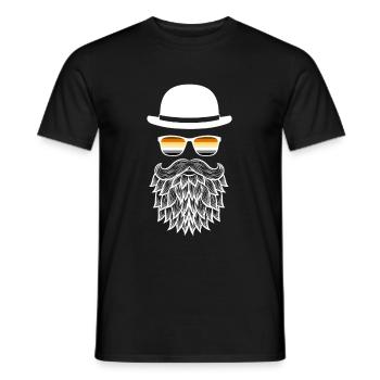 Bear Hipster - CSD Bears Community gay bears - Men's T-Shirt - black - Front - AI Model Male 178 light (178cm)