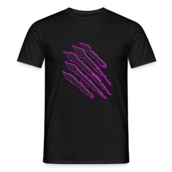 Kratzer Monsterkratzer Bärenpranke Pranke - Männer T-Shirt - Schwarz - Vorne - AI Model Male 178 light (178cm)