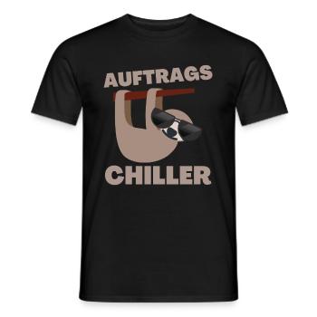 Contract Chiller - Chilling Chiller Sloth Relax - Men's T-Shirt - black - Front - AI Model Male 178 light (178cm)