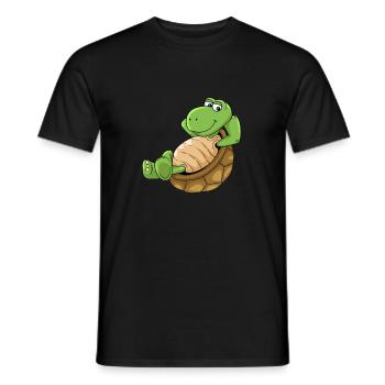 Schildkröte Lustig Comic Relax - Männer T-Shirt - Schwarz - Vorne - AI Model Male 178 light (178cm)